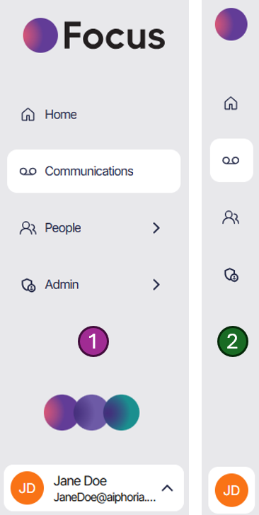 Menu options