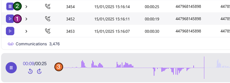 New call playback