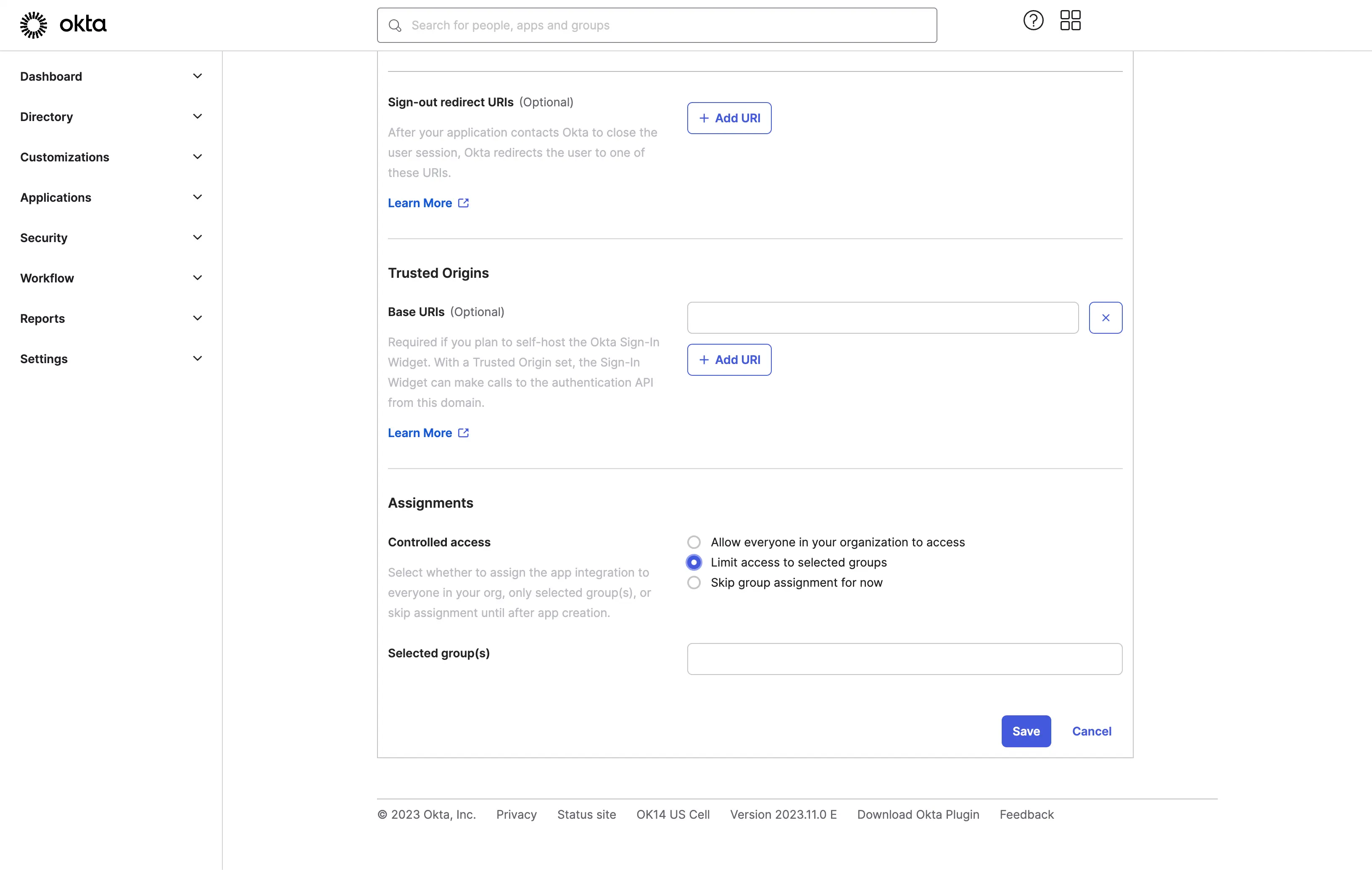 Okta Assigning Users