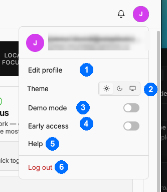 Quick settings
